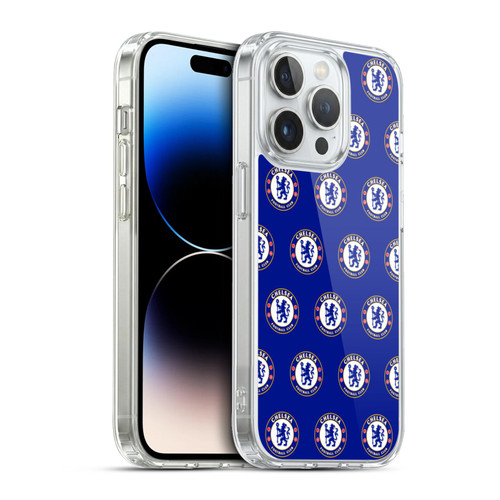 Chelsea Football Club Crest Pattern Soft Gel Case for Apple iPhone 13 Pro & MagSafe