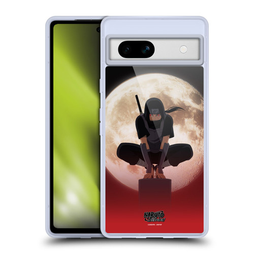Naruto Shippuden Character Art Itachi Uchiha Moon Soft Gel Case for Google Pixel 7a