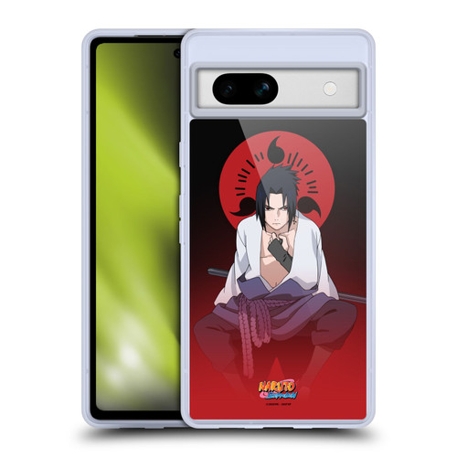 Naruto Shippuden Character Art Sasuke Uchiha Soft Gel Case for Google Pixel 7a