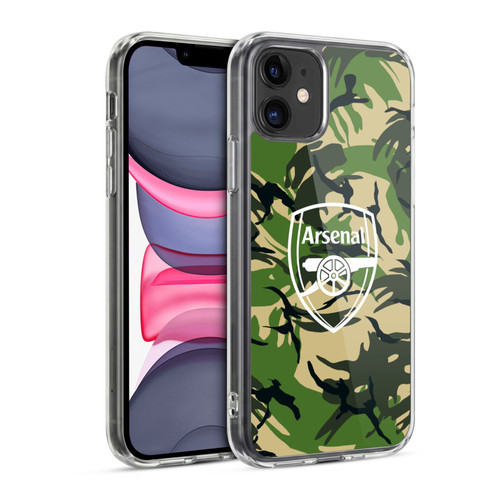 Arsenal FC Logos Camouflage Disruptive Pattern Soft Gel Case for Apple iPhone 11