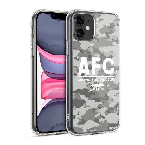 Arsenal FC Logos Camouflage Winter Soft Gel Case for Apple iPhone 11