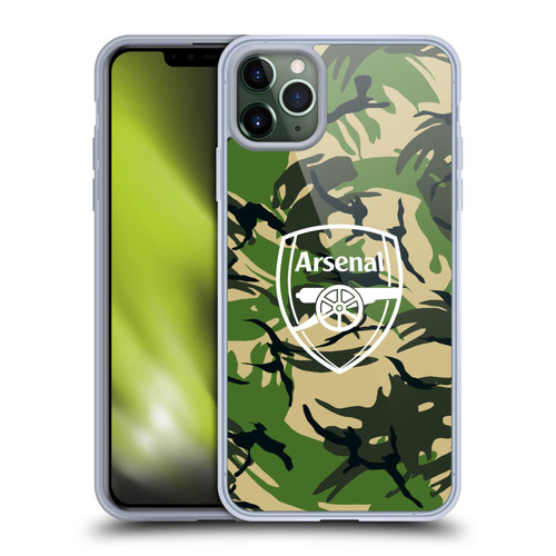 Arsenal FC Logos Camouflage Disruptive Pattern Soft Gel Case for Apple iPhone 11 Pro Max & MagSafe