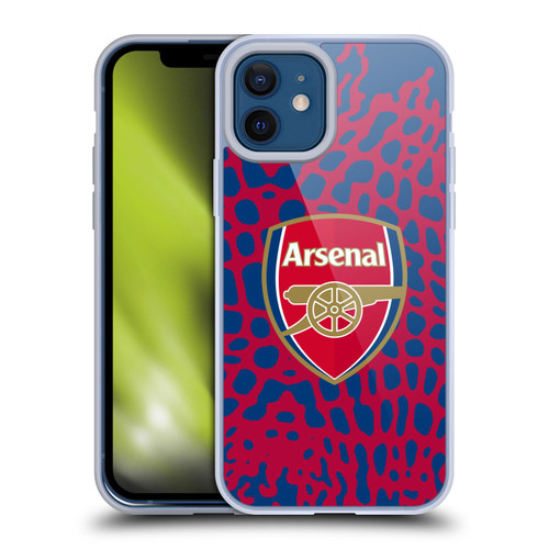 Arsenal FC Logos Animal Pattern Soft Gel Case for Apple iPhone 12 / iPhone 12 Pro & MagSafe