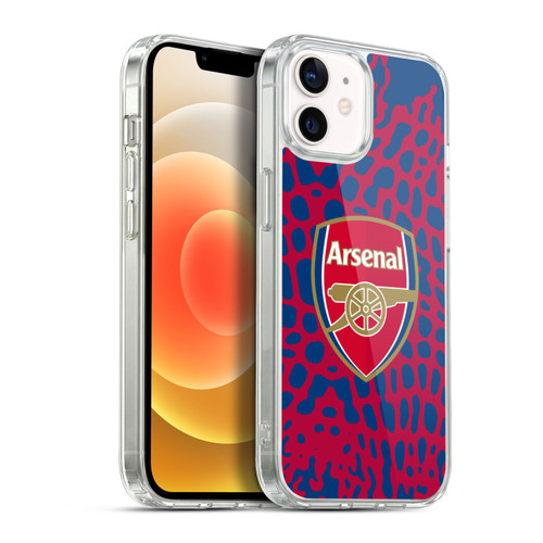 Arsenal FC Logos Animal Pattern Soft Gel Case for Apple iPhone 12 / iPhone 12 Pro & MagSafe