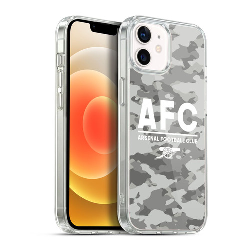 Arsenal FC Logos Camouflage Winter Soft Gel Case for Apple iPhone 12 / iPhone 12 Pro & MagSafe