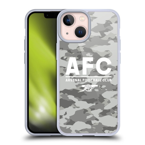 Arsenal FC Logos Camouflage Winter Soft Gel Case for Apple iPhone 13 Mini