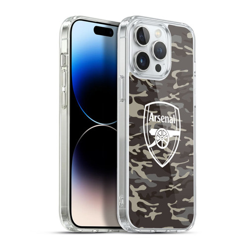 Arsenal FC Logos Camouflage Soft Gel Case for Apple iPhone 13 Pro Max & MagSafe