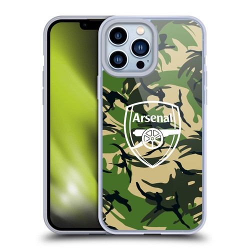 Arsenal FC Logos Camouflage Disruptive Pattern Soft Gel Case for Apple iPhone 13 Pro Max