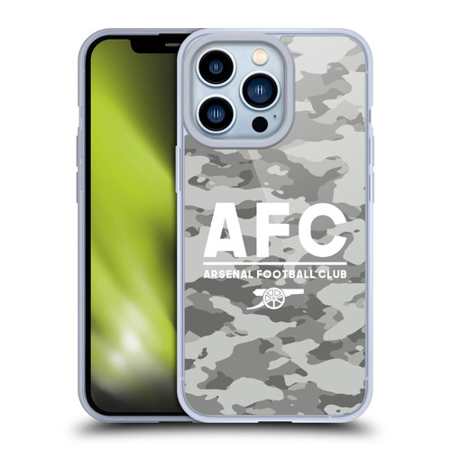Arsenal FC Logos Camouflage Winter Soft Gel Case for Apple iPhone 13 Pro