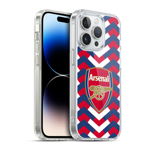 Arsenal FC Logos Zigzag Soft Gel Case for Apple iPhone 13 Pro & MagSafe