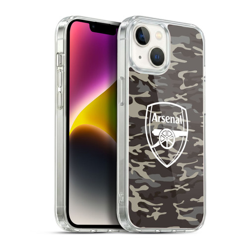 Arsenal FC Logos Camouflage Soft Gel Case for Apple iPhone 14