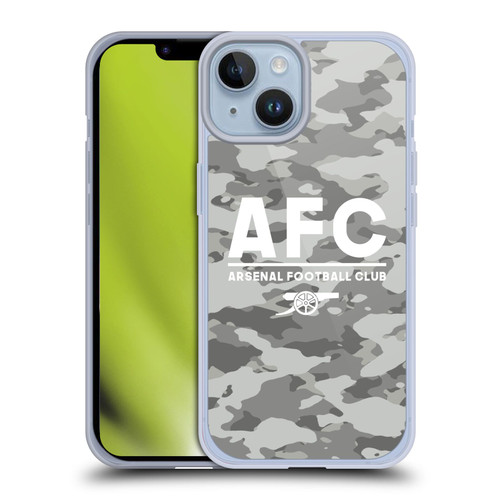 Arsenal FC Logos Camouflage Winter Soft Gel Case for Apple iPhone 14