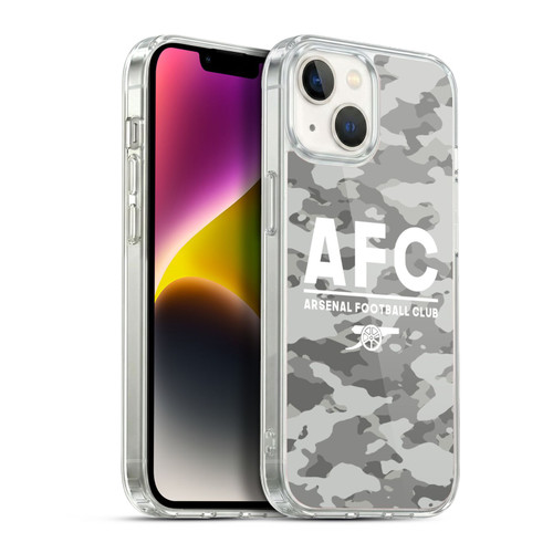 Arsenal FC Logos Camouflage Winter Soft Gel Case for Apple iPhone 14
