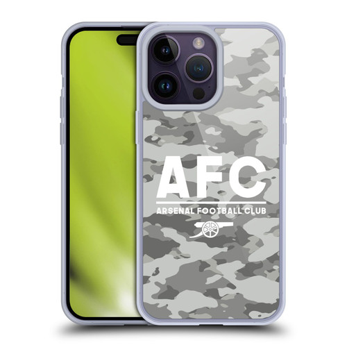Arsenal FC Logos Camouflage Winter Soft Gel Case for Apple iPhone 14 Pro Max