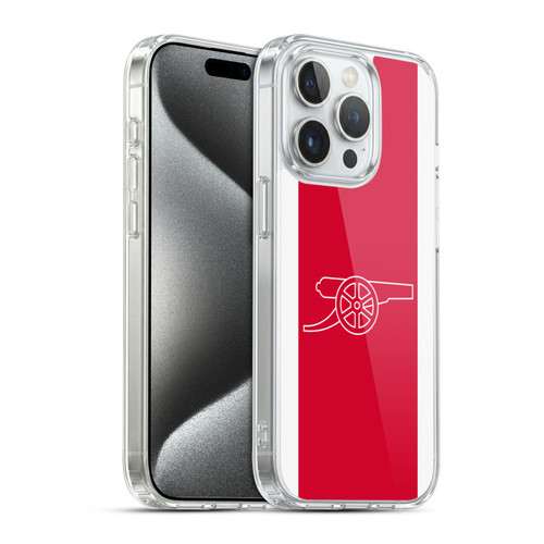 Arsenal FC Logos Gunners Soft Gel Case for Apple iPhone 15 Pro & MagSafe
