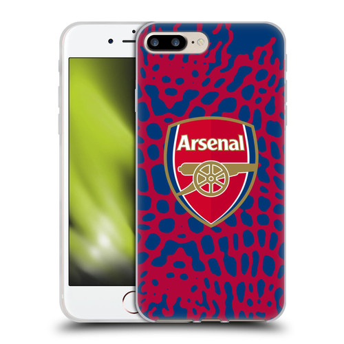 Arsenal FC Logos Animal Pattern Soft Gel Case for Apple iPhone 7 Plus / iPhone 8 Plus & MagSafe