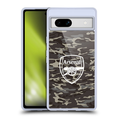 Arsenal FC Logos Camouflage Soft Gel Case for Google Pixel 7a