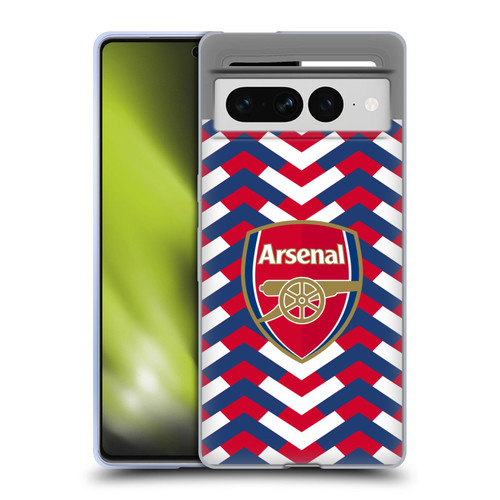 Arsenal FC Logos Zigzag Soft Gel Case for Google Pixel 7 Pro