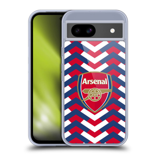 Arsenal FC Logos Zigzag Soft Gel Case for Google Pixel 8a
