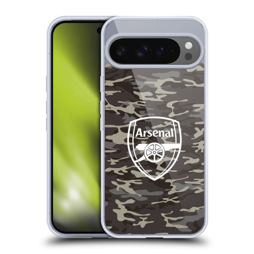 Arsenal FC Logos Camouflage Soft Gel Case for Google Pixel 9 Pro XL