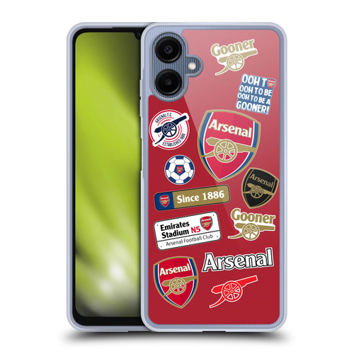 Arsenal FC Logos Collage Soft Gel Case for Samsung Galaxy A06 4G