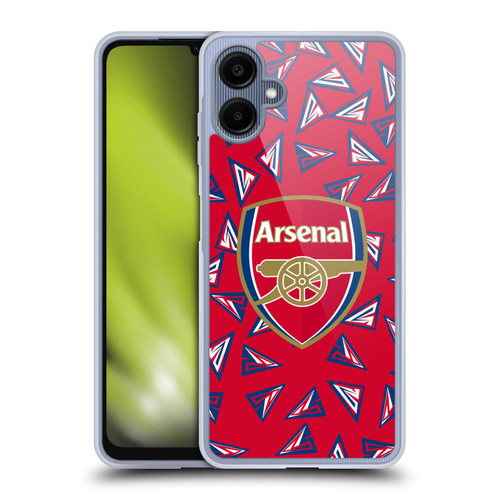 Arsenal FC Logos Geometric Pattern Soft Gel Case for Samsung Galaxy A06 4G