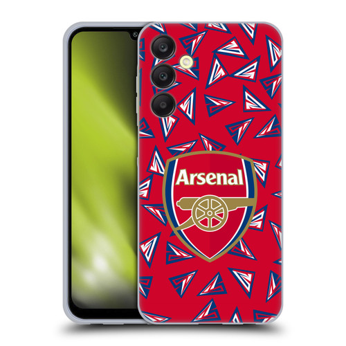 Arsenal FC Logos Geometric Pattern Soft Gel Case for Samsung Galaxy A25 5G