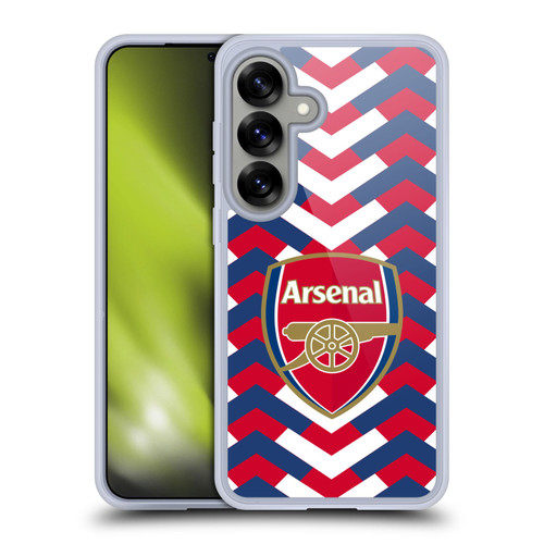 Arsenal FC Logos Zigzag Soft Gel Case for Samsung Galaxy S25 & MagSafe