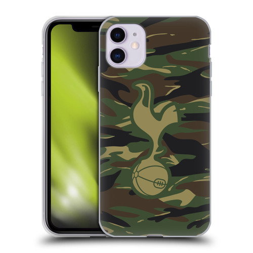Tottenham Hotspur F.C. Badge Woodland Camouflage Soft Gel Case for Apple iPhone 11