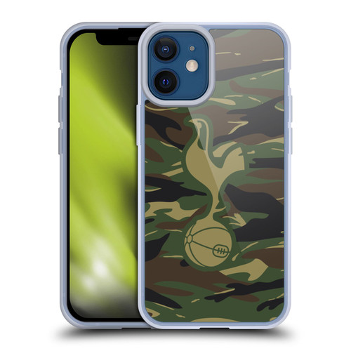 Tottenham Hotspur F.C. Badge Woodland Camouflage Soft Gel Case for Apple iPhone 12 Mini & MagSafe