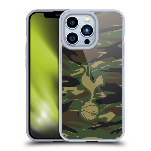Tottenham Hotspur F.C. Badge Woodland Camouflage Soft Gel Case for Apple iPhone 13 Pro & MagSafe
