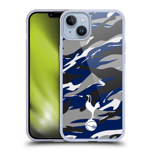 Tottenham Hotspur F.C. Badge Camouflage Soft Gel Case for Apple iPhone 14 Plus & MagSafe