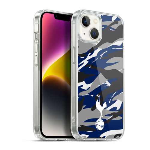 Tottenham Hotspur F.C. Badge Camouflage Soft Gel Case for Apple iPhone 14 Plus & MagSafe