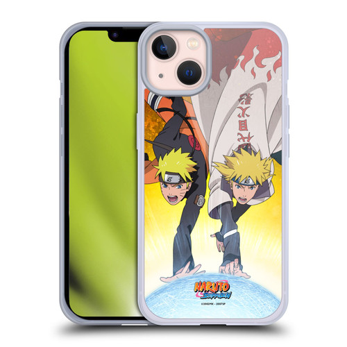 Naruto Shippuden Key Art Naruto And Minato Soft Gel Case for Apple iPhone 13