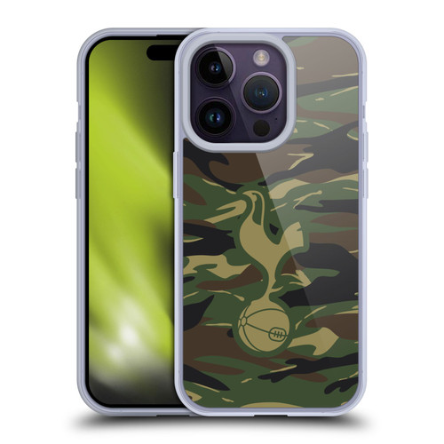 Tottenham Hotspur F.C. Badge Woodland Camouflage Soft Gel Case for Apple iPhone 14 Pro & MagSafe