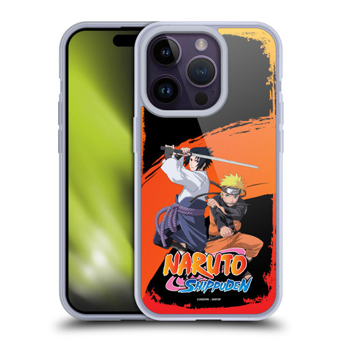 Naruto Shippuden Key Art Naruto And Sasuke Soft Gel Case for Apple iPhone 14 Pro & MagSafe