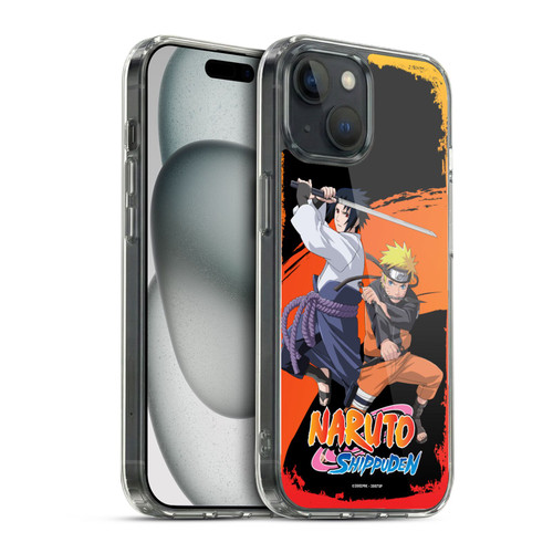 Naruto Shippuden Key Art Naruto And Sasuke Soft Gel Case for Apple iPhone 15 & MagSafe