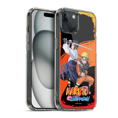Naruto Shippuden Key Art Naruto And Sasuke Soft Gel Case for Apple iPhone 15 Plus & MagSafe