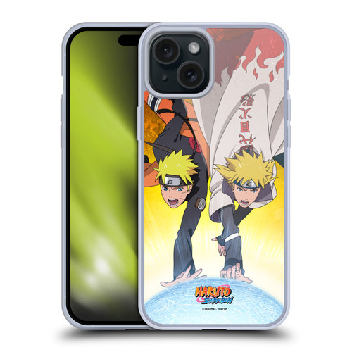Naruto Shippuden Key Art Naruto And Minato Soft Gel Case for Apple iPhone 15 Plus & MagSafe