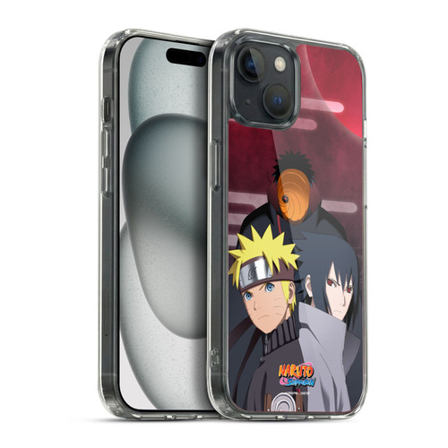 Naruto Shippuden Key Art Obito Naruto Sasuke Soft Gel Case for Apple iPhone 15 Plus & MagSafe