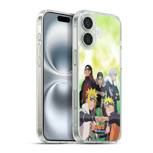 Naruto Shippuden Key Art Hokage Group Soft Gel Case for Apple iPhone 16 Plus & MagSafe