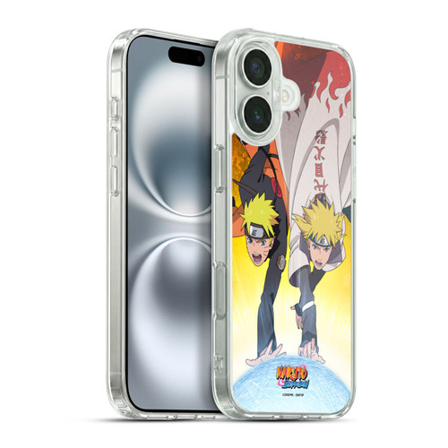 Naruto Shippuden Key Art Naruto And Minato Soft Gel Case for Apple iPhone 16 Plus & MagSafe