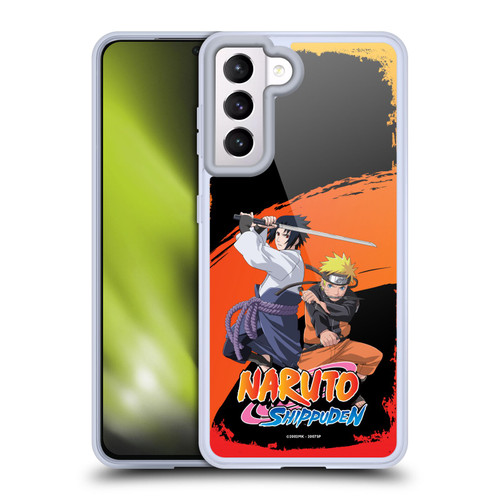 Naruto Shippuden Key Art Naruto And Sasuke Soft Gel Case for Samsung Galaxy S21 5G & MagSafe