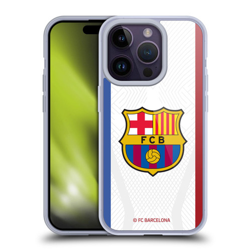 FC Barcelona 2023/24 Crest Kit Away Soft Gel Case for Apple iPhone 14 Pro