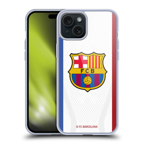 FC Barcelona 2023/24 Crest Kit Away Soft Gel Case for Apple iPhone 15 Plus & MagSafe