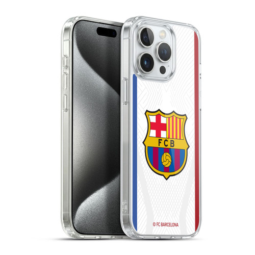 FC Barcelona 2023/24 Crest Kit Away Soft Gel Case for Apple iPhone 15 Pro Max & MagSafe