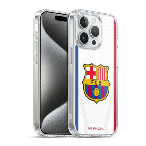 FC Barcelona 2023/24 Crest Kit Away Soft Gel Case for Apple iPhone 15 Pro & MagSafe