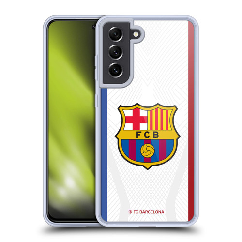 FC Barcelona 2023/24 Crest Kit Away Soft Gel Case for Samsung Galaxy S21 FE 5G & MagSafe