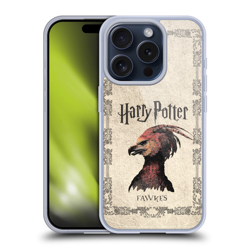 Harry Potter Chamber Of Secrets II Fawkes Phoenix Creature Soft Gel Case for Apple iPhone 15 Pro & MagSafe
