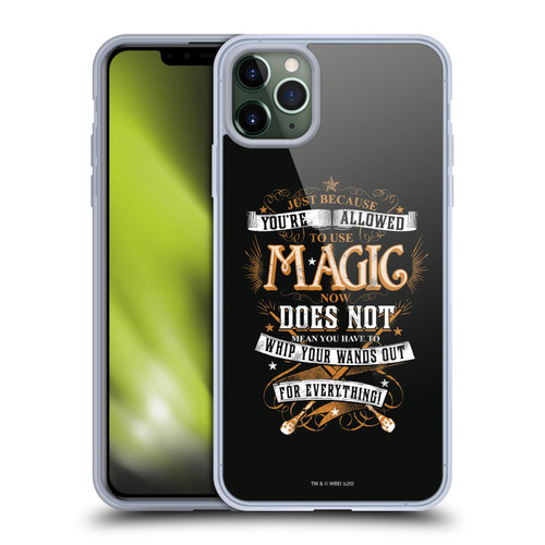 Harry Potter Deathly Hallows XIV Just Because Magic Molly Soft Gel Case for Apple iPhone 11 Pro Max & MagSafe